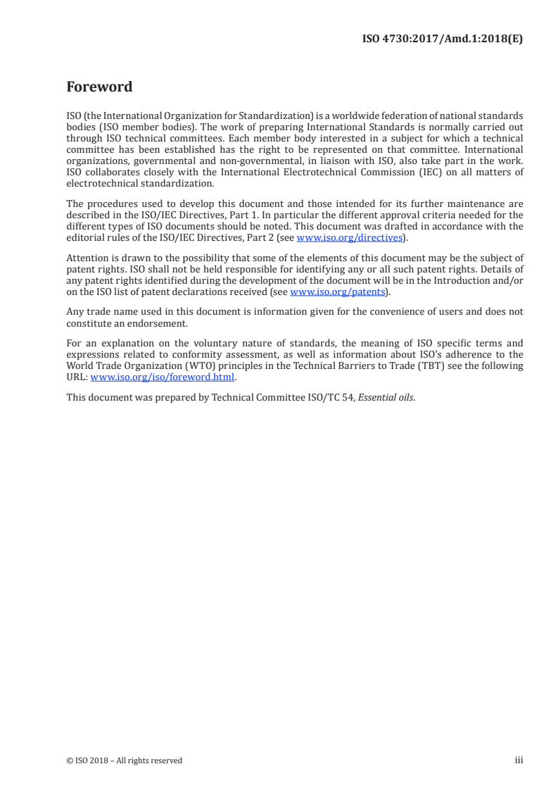 ISO 4730:2017/Amd 1:2018 - Essential oil of Melaleuca, terpinen-4-ol type (Tea Tree oil) — Amendment 1: Enantiomeric distribution
Released:5/4/2018