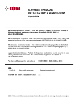 EN IEC 80601-2-26:2020/A1:2024 - Page 1 preview
