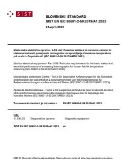 SIST EN IEC 80601-2-59:2019/A1:2023 - Page 1 preview