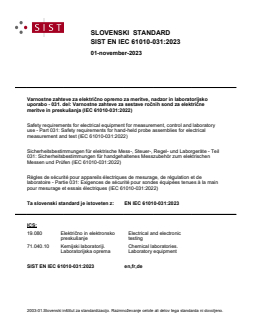 SIST EN IEC 61010-031:2023 SIST EN IEC 61010-031:2023 - BARVE - Page 1 preview