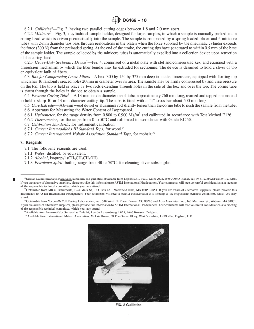 REDLINE ASTM D6466-10 - Standard Test Method for Diameter of Wool and Other Animal Fibers By Sirolan-Laserscan Fiber Diameter Analyser