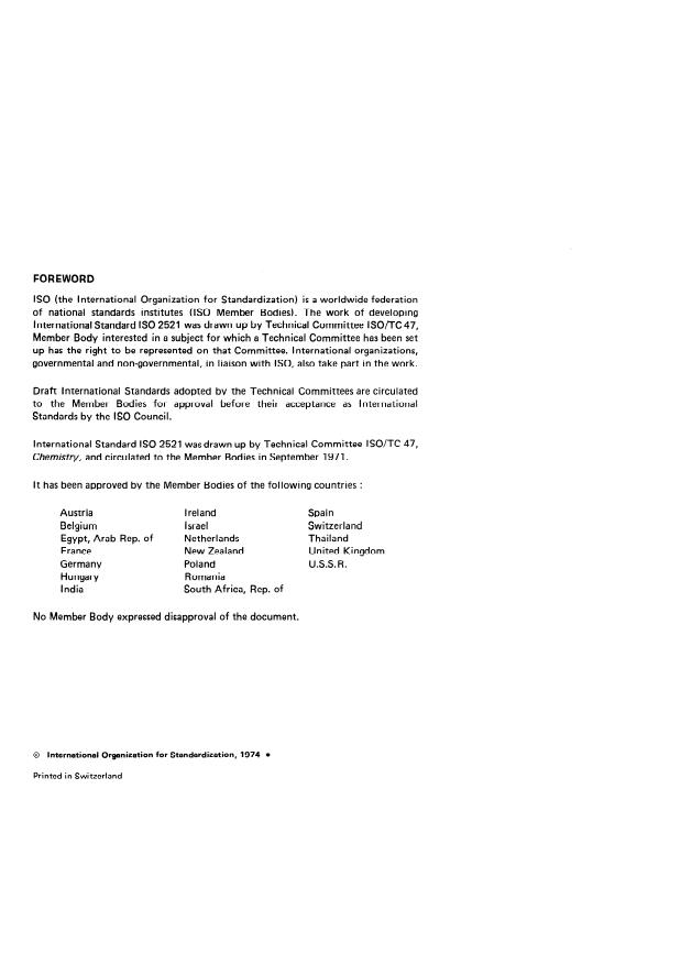 ISO 2521:1974 ISO 2521:1974 - Tritolyl phosphate for industrial use -- Determination of acidity to phenol red -- Volumetric method - Page 2 preview