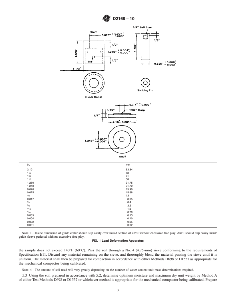 REDLINE ASTM D2168-10 - Standard Test Methods for Calibration of Laboratory Mechanical-Rammer Soil Compactors