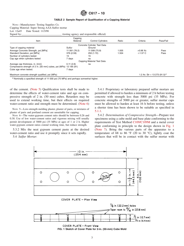 ASTM C617-10 - Standard Practice for Capping Cylindrical Concrete Specimens