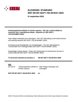 EN IEC 62271-102:2018/A1:2022 - Page 1 preview