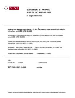 SIST EN ISO 9073-13:2023 SIST EN ISO 9073-13:2023 - Page 1 preview