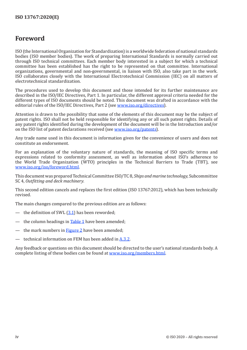 ISO 13767:2020 ISO 13767:2020 - Ships and marine technology — Ship's mooring and towing fittings — Shipside roller fairleads
Released:8/28/2020 - Page 4 preview