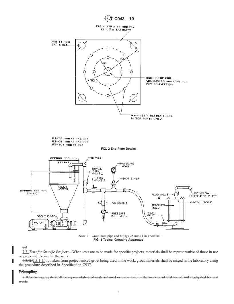 REDLINE ASTM C943-10 - Standard Practice for Making Test Cylinders and Prisms for Determining Strength and Density of Preplaced-Aggregate Concrete in the Laboratory