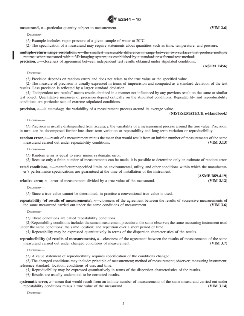 REDLINE ASTM E2544-10 - Standard Terminology for Three-Dimensional (3D) Imaging Systems