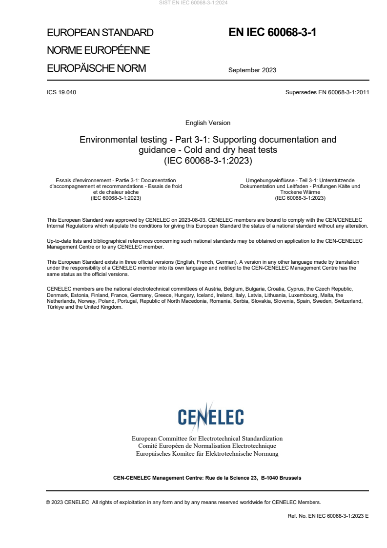 EN IEC 60068-3-1:2024