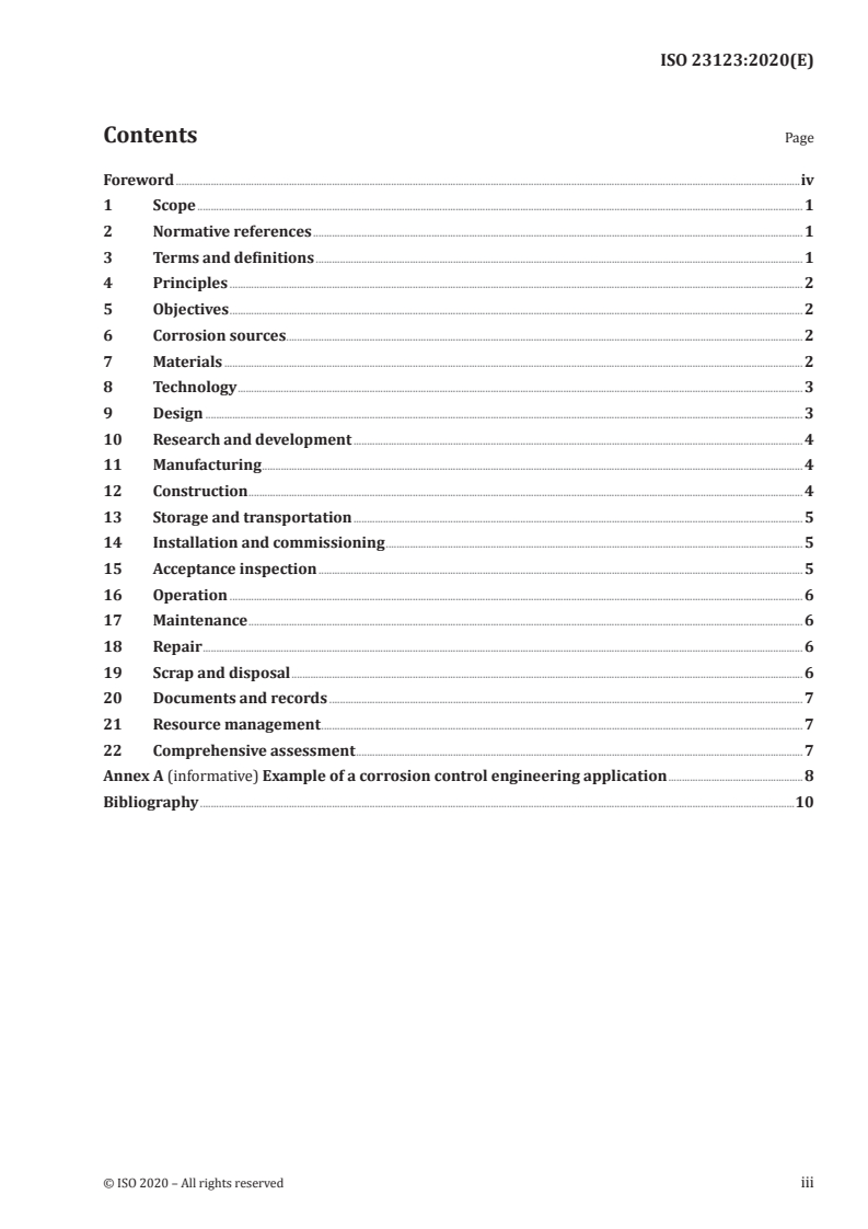 ISO 23123:2020 ISO 23123:2020 - Corrosion control engineering life cycle — General requirements
Released:12/7/2020