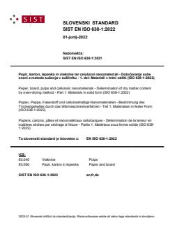 SIST EN ISO 638-1:2022 SIST EN ISO 638-1:2022 - Page 1 preview