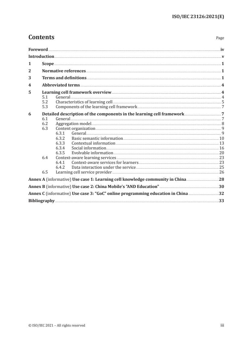 ISO/IEC 23126:2021 - Information technology for learning, education and training — Ubiquitous learning resource organization and description framework
Released:4/19/2021