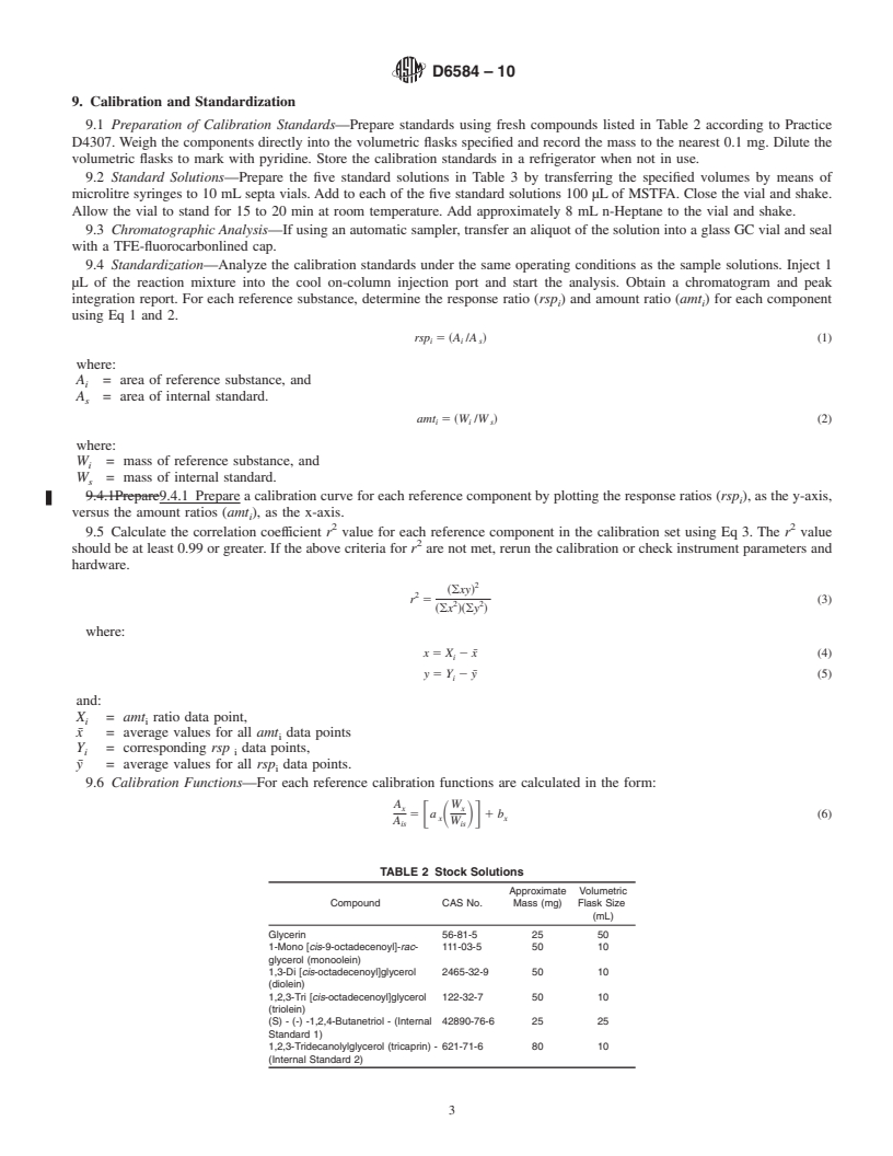 REDLINE ASTM D6584-10 - Standard Test Method for Determination of Total Monoglyceride, Total Diglyceride, Total Triglyceride, and Free and Total Glycerin in B-100 Biodiesel Methyl Esters by Gas Chromatography