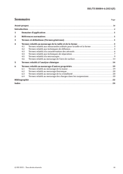 ISO/TS 80004-6:2021 ISO/TS 80004-6:2021 - Nanotechnologies — Vocabulaire — Partie 6: Caractérisation des nano-objets
Released:3/23/2021 - Page 3 preview