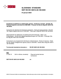 EN IEC 60512-28-100:2025 - BARVE - Page 1 preview