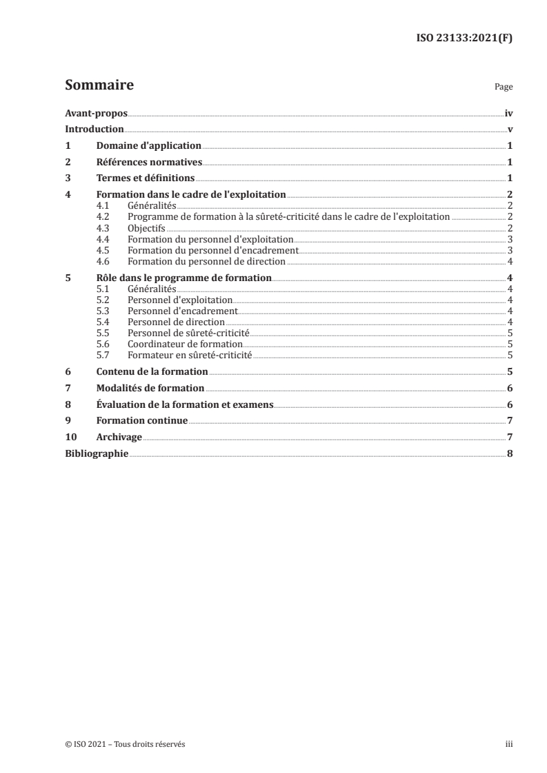 ISO 23133:2021 - Sûreté-criticité — Formation à la sûreté-criticité dans le cadre de l’exploitation
Released:1/14/2021