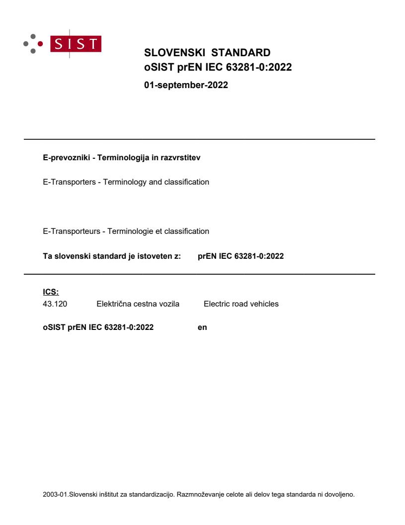 prEN IEC 63281-0:2022 - BARVE