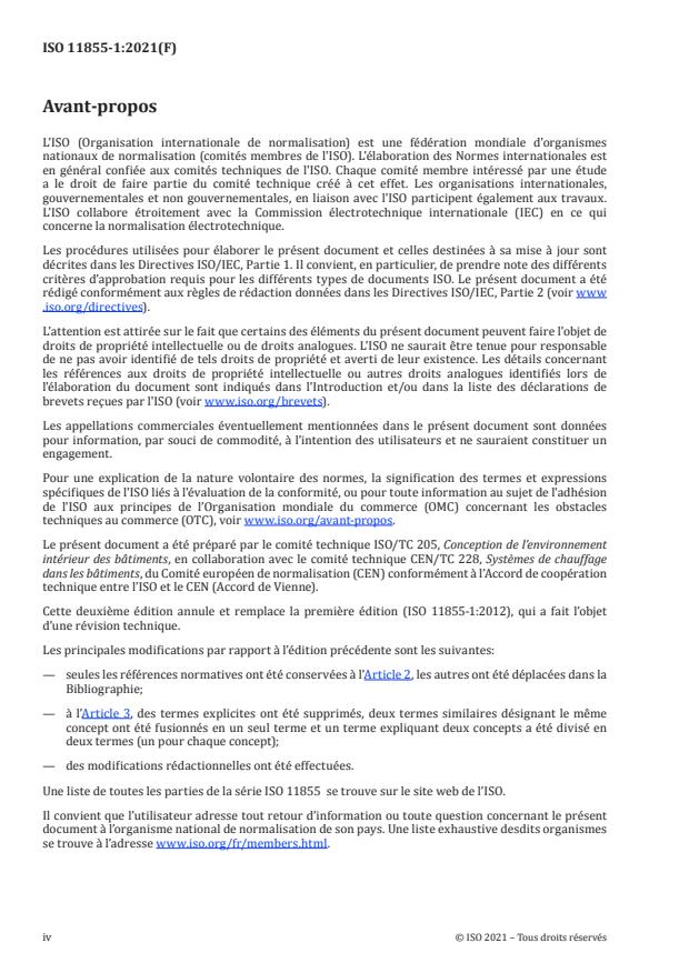 ISO 11855-1:2021 ISO 11855-1:2021 - Conception de l'environnement des bâtiments -- Systèmes intégrés de chauffage et de refroidissement par rayonnement - Page 4 preview