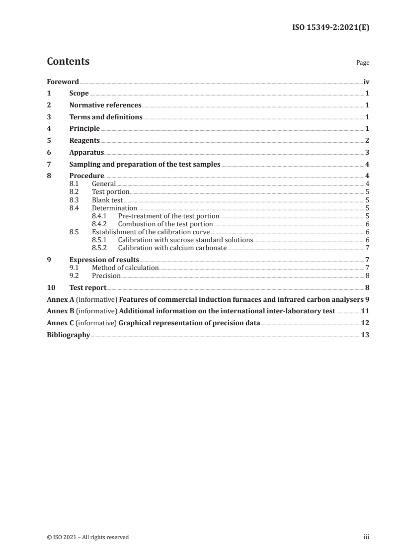 ISO 15349-2:2021 - Unalloyed steel — Determination of low carbon content — Part 2: Infrared absorption method after combustion in an induction furnace (with preheating)
Released:7/14/2021