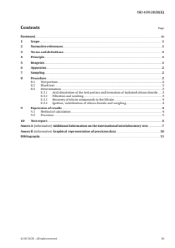 ISO 439:2020 ISO 439:2020 - Steel and cast iron — Determination of silicon content — Gravimetric method
Released:2/6/2020 - Page 3 preview