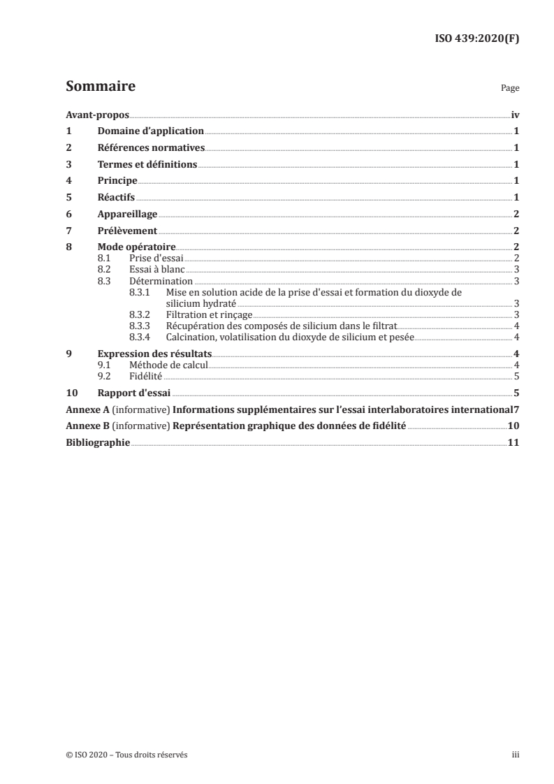 ISO 439:2020 - Aciers et fontes — Détermination des teneurs en silicium — Méthode gravimétrique
Released:2/6/2020