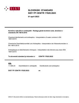 CEN/TR 17825:2022 TP CEN/TR 17825:2023 - Page 1 preview