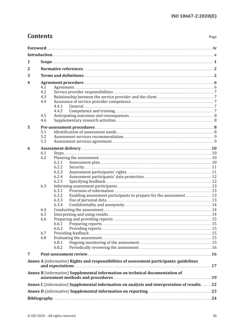 ISO 10667-2:2020 ISO 10667-2:2020 - Assessment service delivery — Procedures and methods to assess people in work and organizational settings — Part 2: Requirements for service providers
Released:11/4/2020