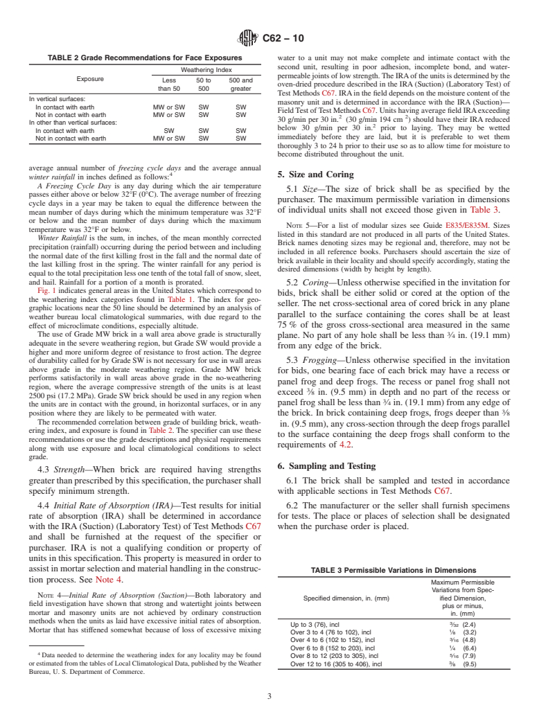 ASTM C62-10 - Standard Specification for Building Brick (Solid Masonry Units Made From Clay or Shale)