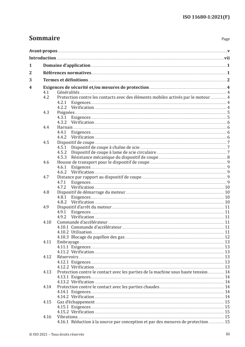 ISO 11680-1:2021 - Matériel forestier — Exigences de sécurité et essais pour les perches élagueuses à moteur — Partie 1: Machines équipées d'un moteur à combustion interne intégré
Released:10/22/2021