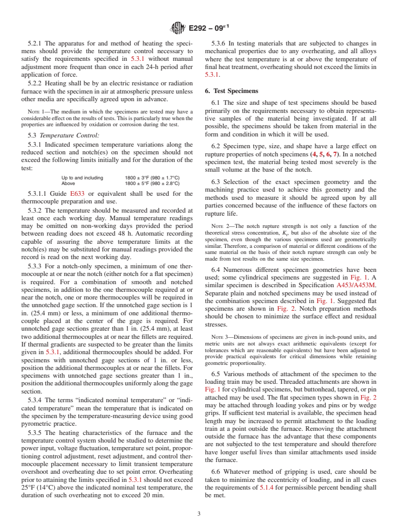 ASTM E292-09e1 - Standard Test Methods for Conducting Time-for-Rupture Notch Tension Tests of Materials (Withdrawn 2018)