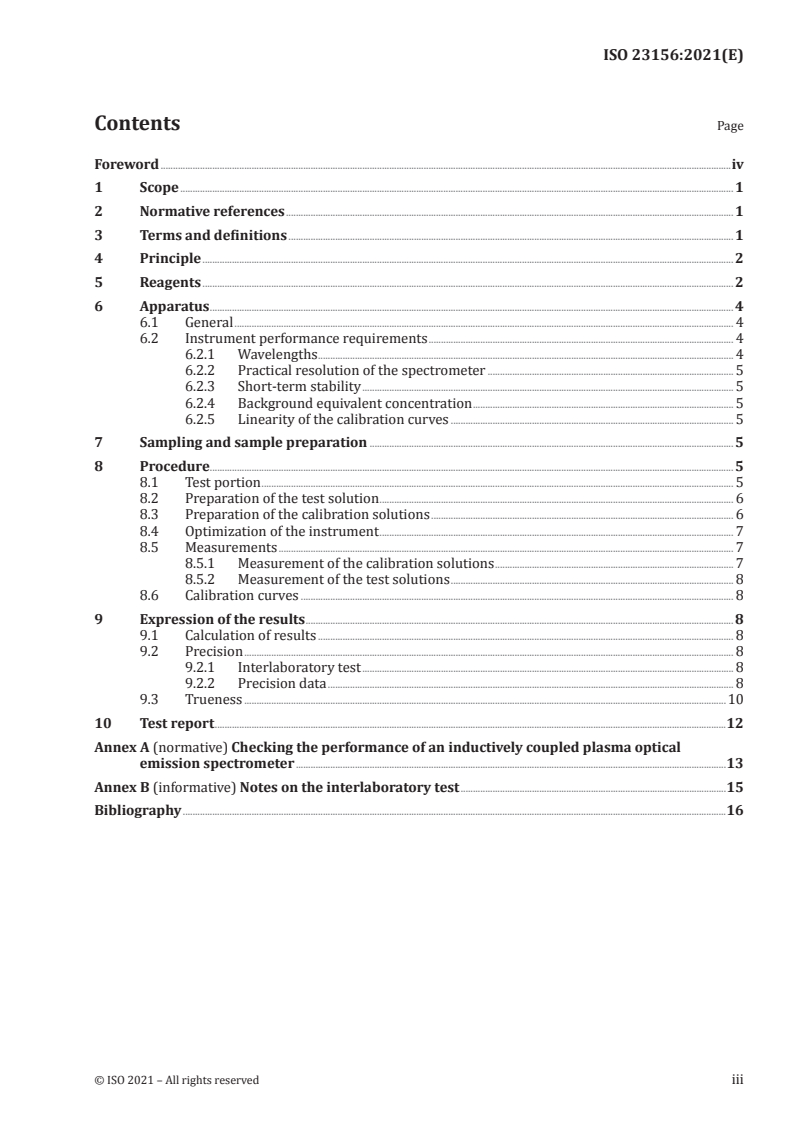 ISO 23156:2021 ISO 23156:2021 - Ferronickels — Determination of phosphorus, manganese, chromium, copper and cobalt contents — Inductively coupled plasma optical emission spectrometric method
Released:3/26/2021