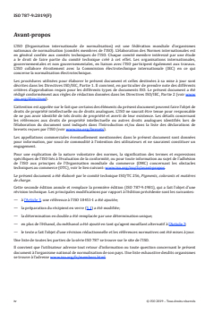 ISO 787-9:2019 - Méthodes générales d'essai des pigments et matières de charge — Partie 9: Détermination du pH d'une suspension aqueuse
Released:26. 02. 2019 - Page 4 preview
