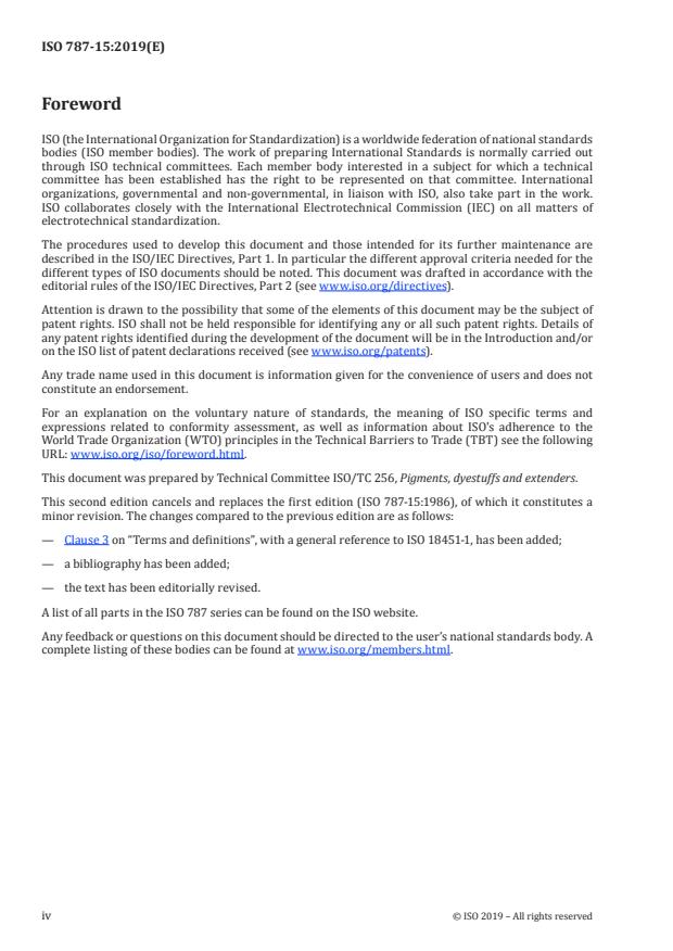 ISO 787-15:2019 ISO 787-15:2019 - General methods of test for pigments and extenders - Page 4 preview