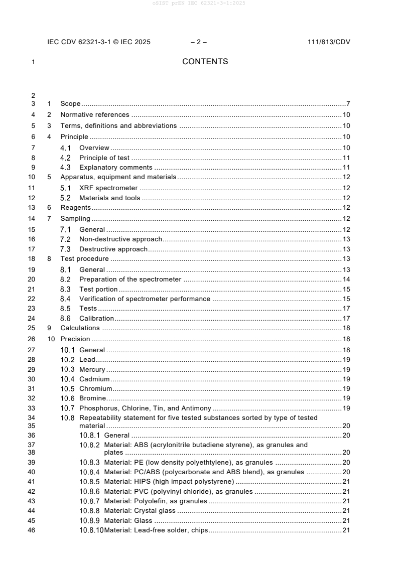 oSIST prEN IEC 62321-3-1:2025 oSIST prEN IEC 62321-3-1:2025 - BARVE - Page 4 preview