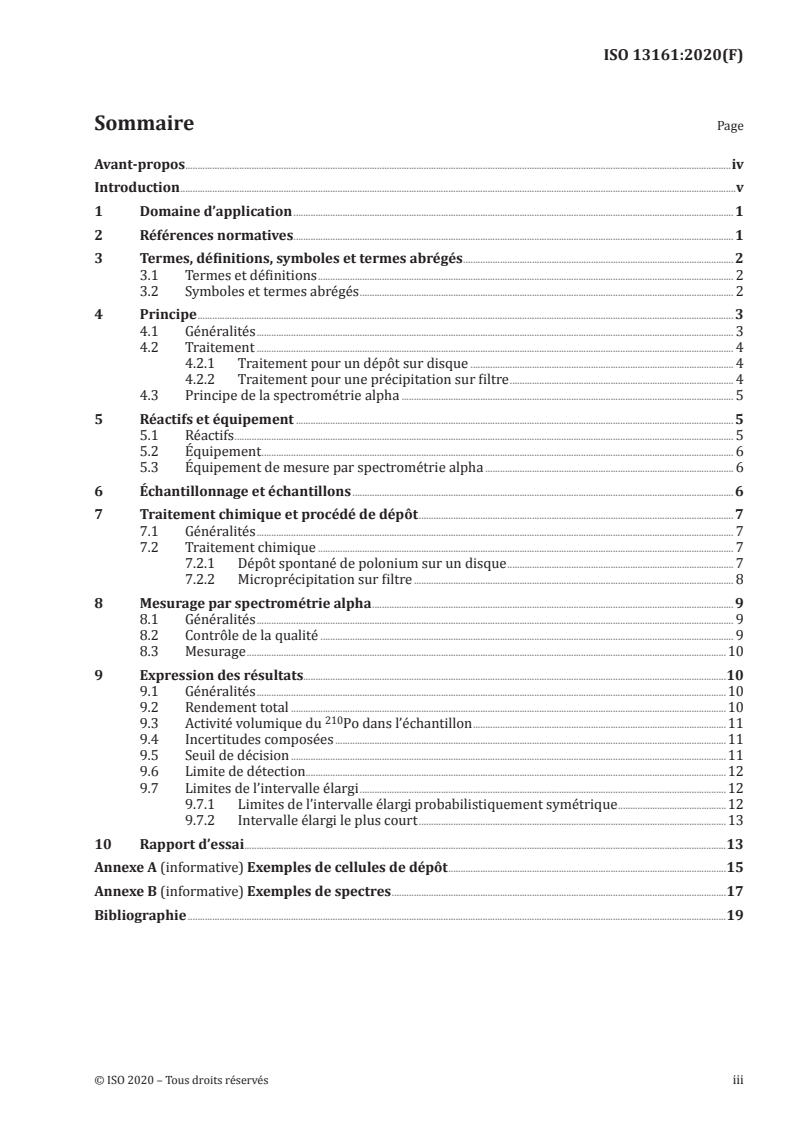 ISO 13161:2020 - Qualité de l'eau — Polonium 210 — Méthode d'essai par spectrométrie alpha
Released:7/31/2020