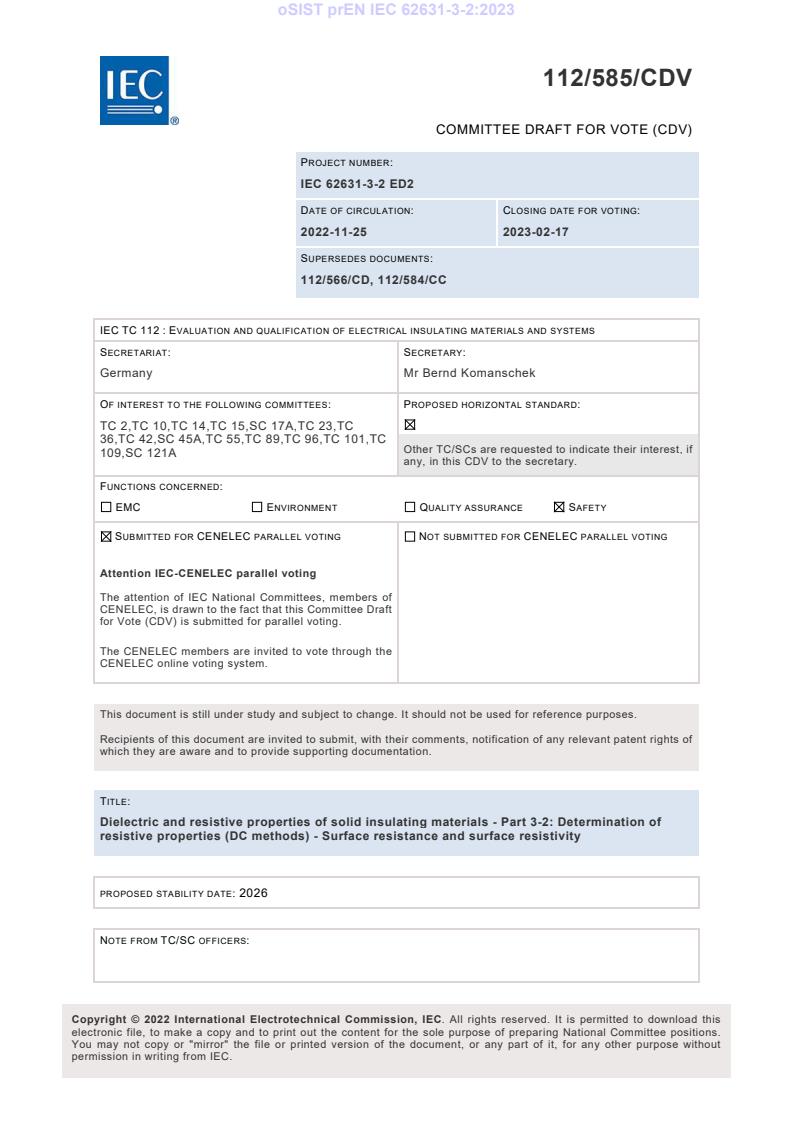 prEN IEC 62631-3-2:2023 - BARVE