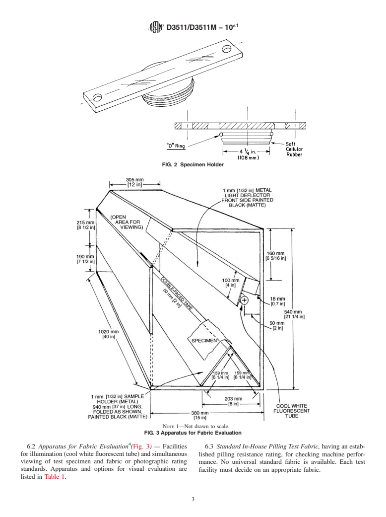 ASTM D3511/D3511M-10e1 - Standard Test Method for  Pilling Resistance and Other Related Surface Changes of Textile Fabrics: Brush Pilling Tester