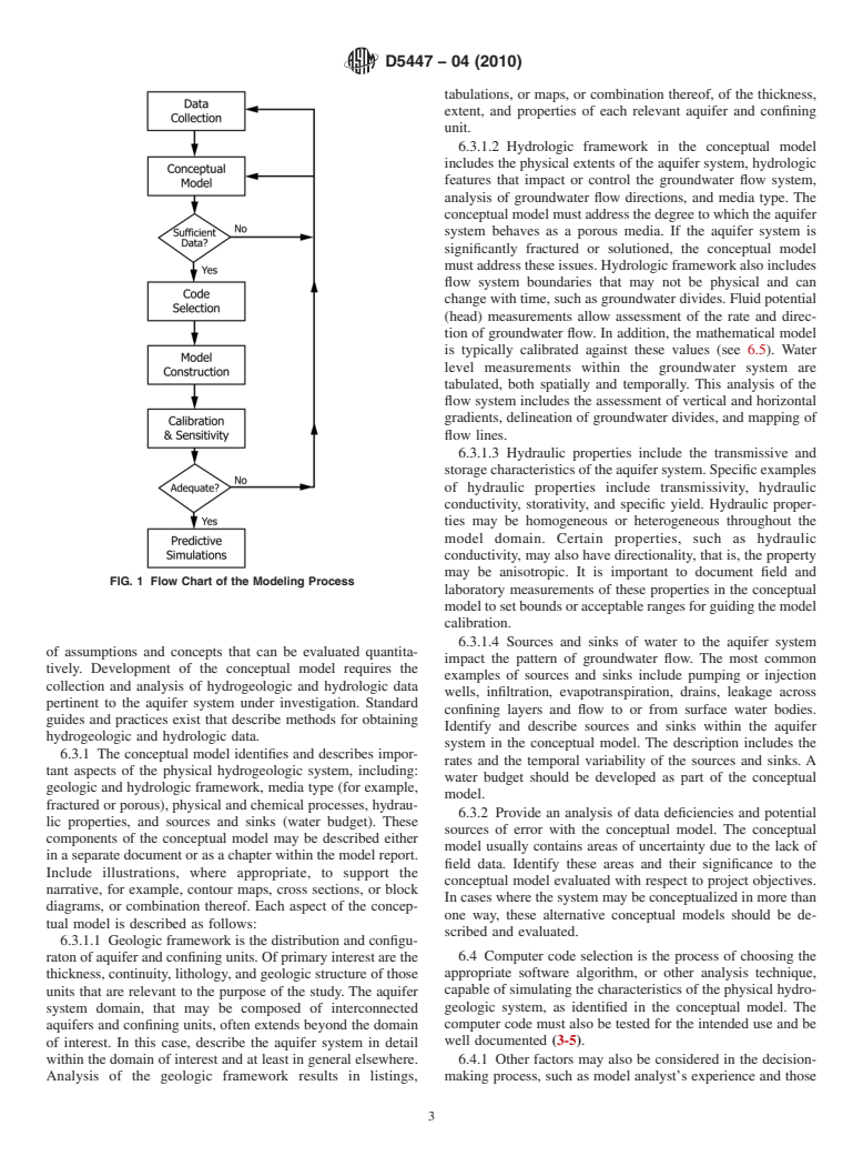 ASTM D5447-04(2010) - Standard Guide for Application of a Groundwater Flow Model to a Site-Specific Problem