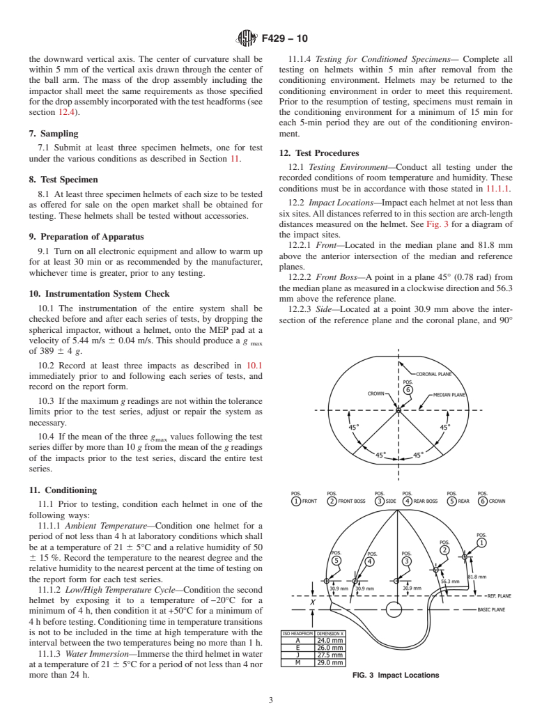 ASTM F429-10 - Standard Test Method for Shock-Attenuation Characteristics of Protective Headgear for Football (Withdrawn 2017)