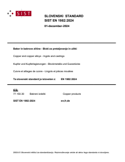 SIST EN 1982:2024 - Page 1 preview