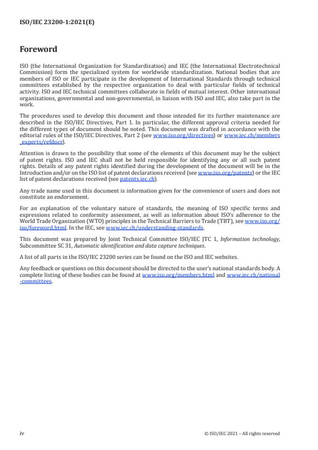 ISO/IEC 23200-1:2021 ISO/IEC 23200-1:2021 - Information technology -- Radio frequency identification for item management - Page 4 preview