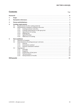 ISO 7989-2:2021 - Steel wire and wire products — Non-ferrous metallic coatings on steel wire — Part 2: Zinc or zinc-alloy coating
Released:2/26/2021 - Page 3 preview