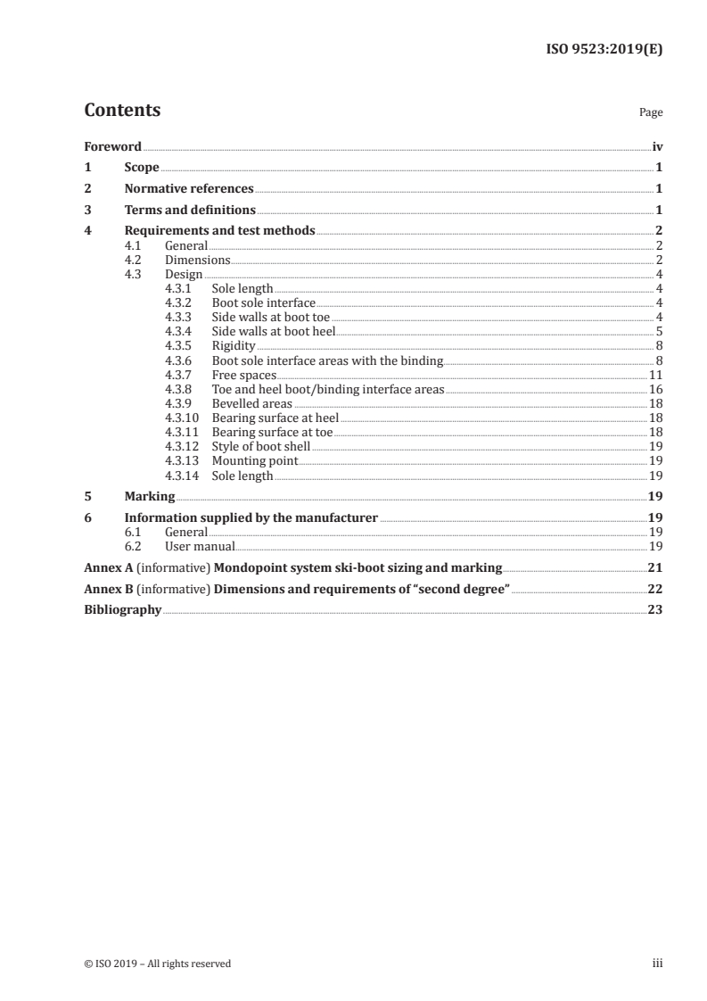 ISO 9523:2019 - Touring ski-boots for adults — Interface with touring ski-bindings — Requirements and test methods
Released:4/29/2019