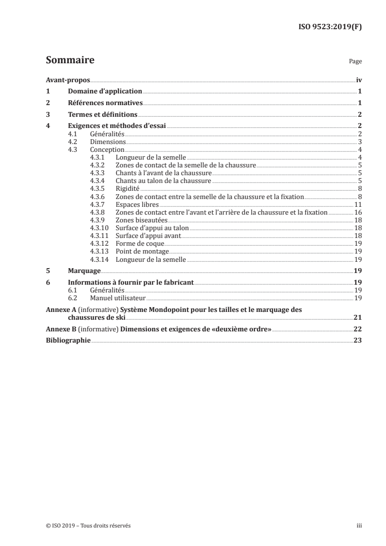 ISO 9523:2019 - Chaussures de ski de randonnée pour adultes — Zone de contact avec les fixations de skis de randonnée — Exigences et méthodes d'essai
Released:4/29/2019