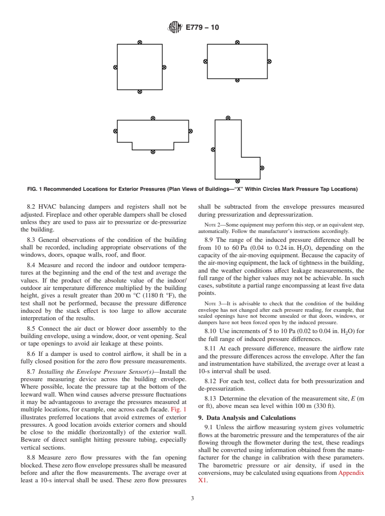 ASTM E779-10 - Standard Test Method for Determining Air Leakage Rate by Fan Pressurization