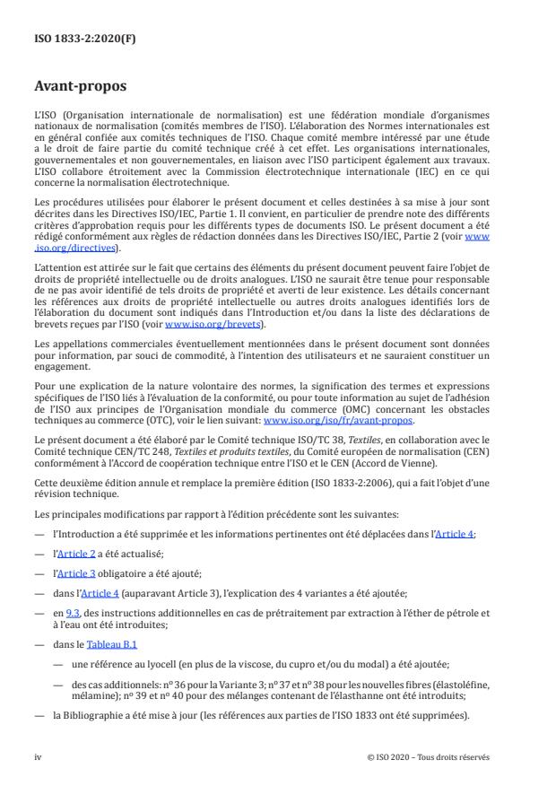 ISO 1833-2:2020 ISO 1833-2:2020 - Textiles -- Analyse chimique quantitative - Page 4 preview