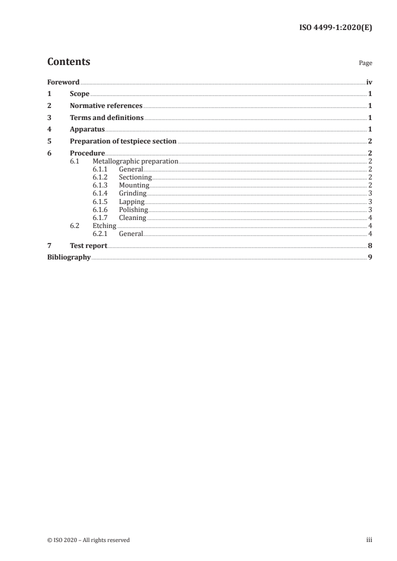ISO 4499-1:2020 ISO 4499-1:2020 - Hardmetals — Metallographic determination of microstructure — Part 1: Photomicrographs and description
Released:7/3/2020