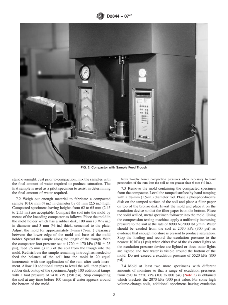 ASTM D2844-07e1 - Standard Test Method for Resistance <i>R</i>-Value and Expansion Pressure of Compacted Soils