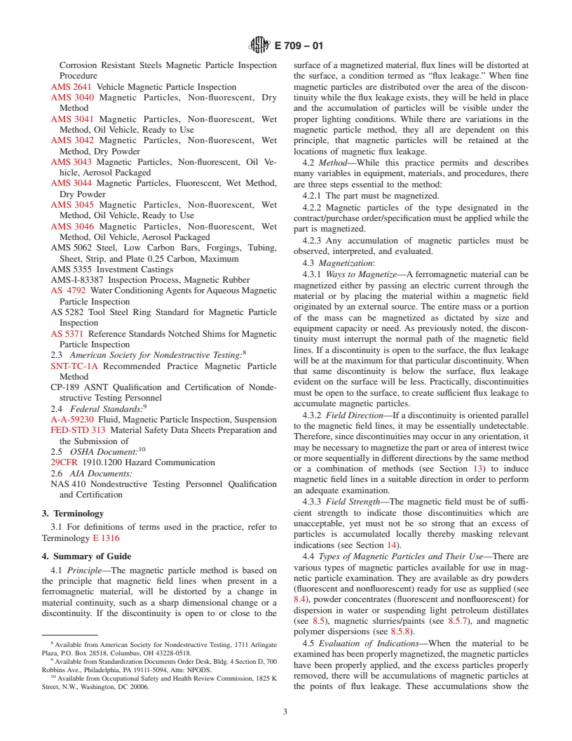 ASTM E709-01 - Standard Guide for Magnetic Particle Examination